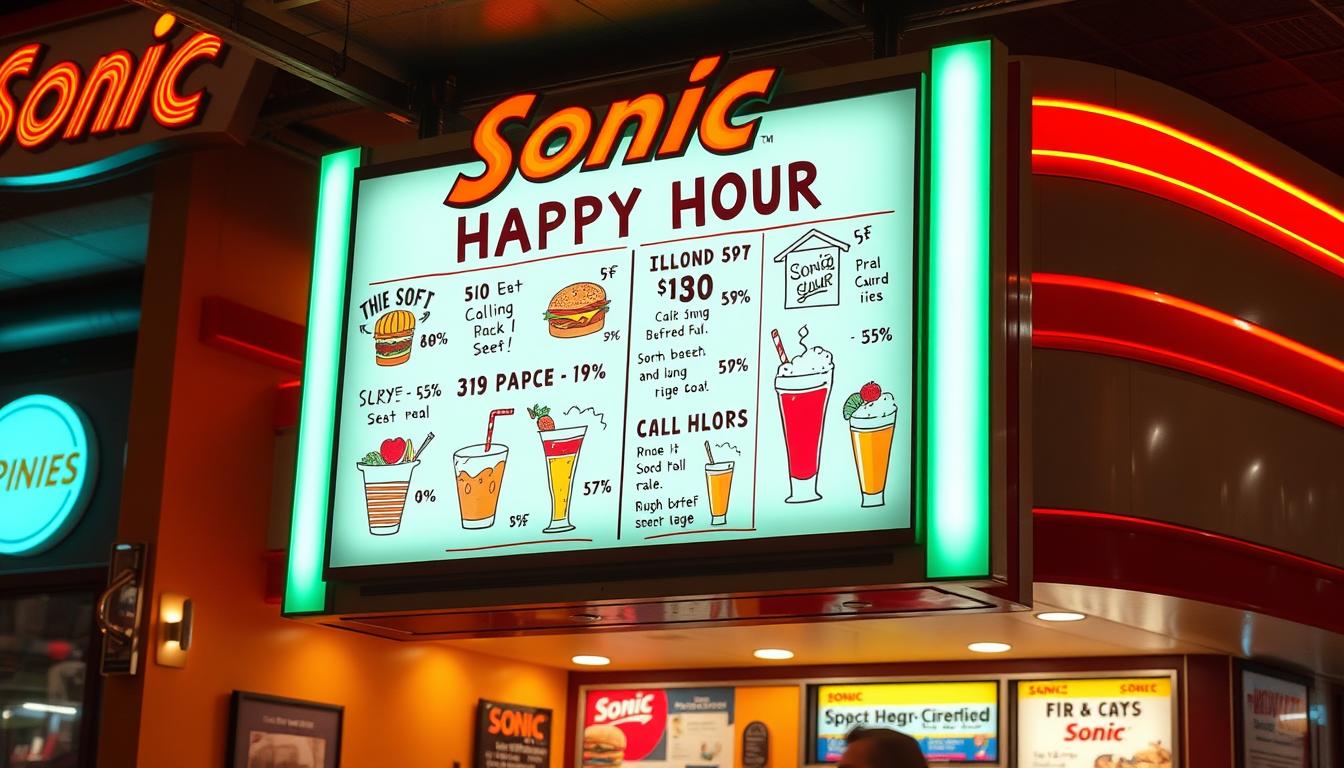 Sonic Happy Hour Menu